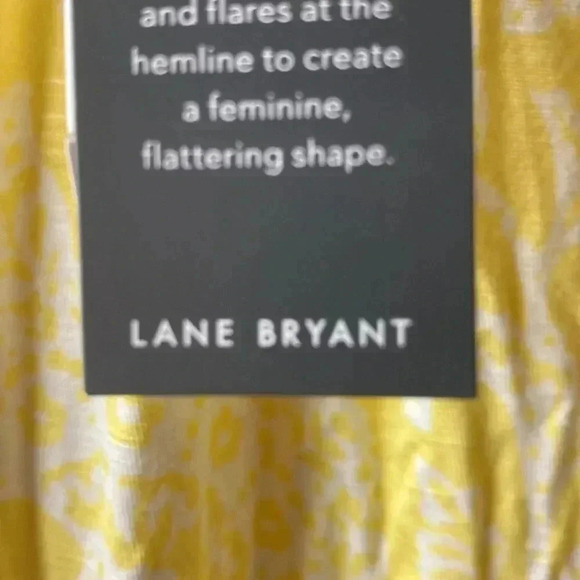 NWT LANE BRYANT SWING COLLECTION WOMENS SIZE 22/24 YELLOW WHITE DESIGN - Picture 6 of 12